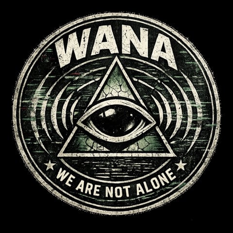 WANA - Circular emblem with all-seeing eye